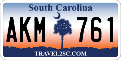 SC license plate AKM761