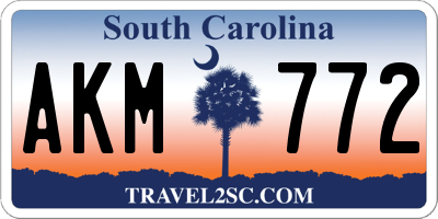 SC license plate AKM772