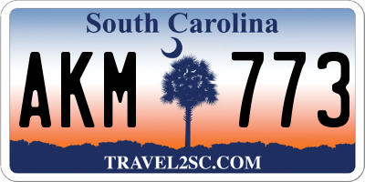 SC license plate AKM773