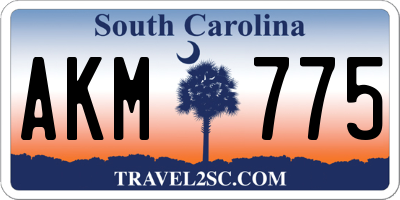 SC license plate AKM775