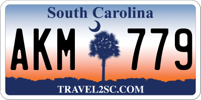 SC license plate AKM779