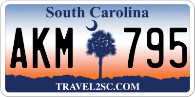 SC license plate AKM795