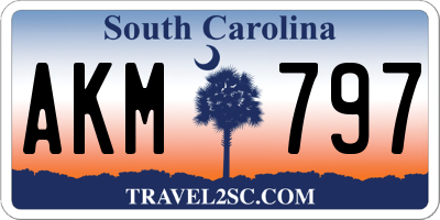 SC license plate AKM797