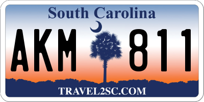 SC license plate AKM811