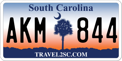 SC license plate AKM844