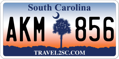 SC license plate AKM856