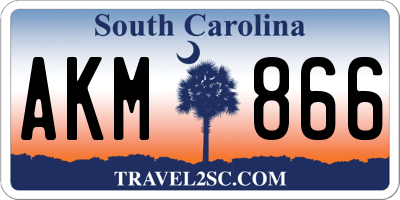 SC license plate AKM866