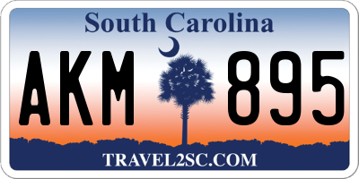 SC license plate AKM895