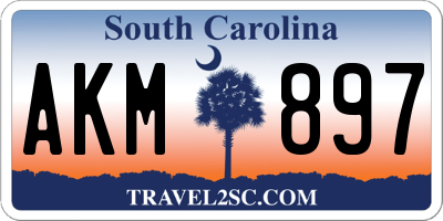 SC license plate AKM897