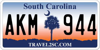 SC license plate AKM944