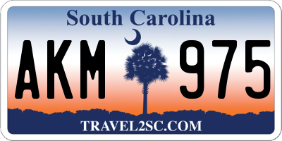 SC license plate AKM975