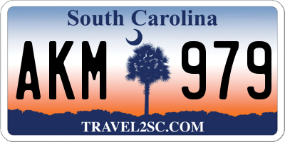 SC license plate AKM979