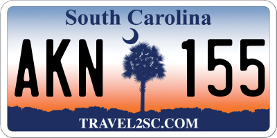 SC license plate AKN155