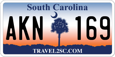 SC license plate AKN169