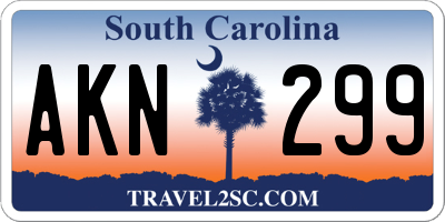 SC license plate AKN299