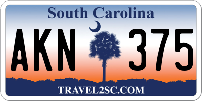 SC license plate AKN375