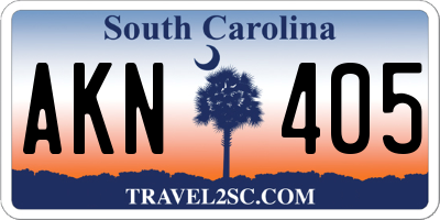 SC license plate AKN405