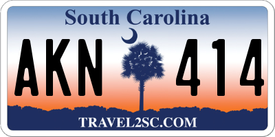 SC license plate AKN414