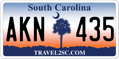 SC license plate AKN435