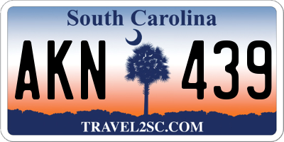 SC license plate AKN439