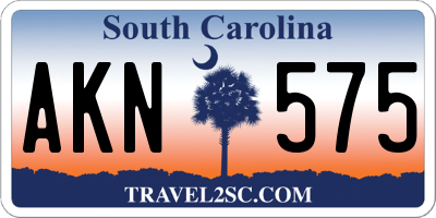 SC license plate AKN575