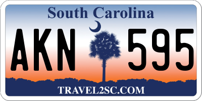 SC license plate AKN595