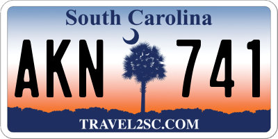 SC license plate AKN741