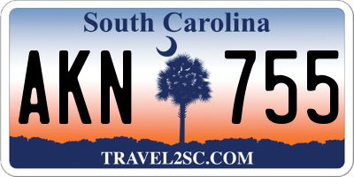 SC license plate AKN755