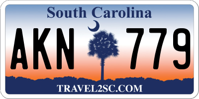 SC license plate AKN779