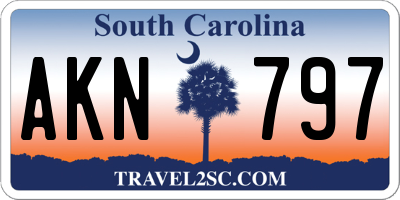 SC license plate AKN797