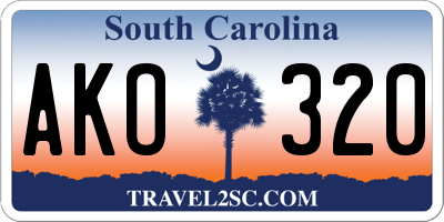 SC license plate AKO320