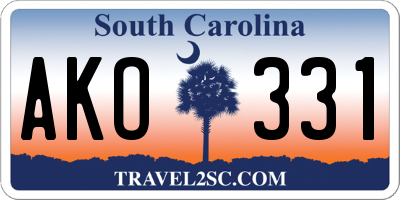 SC license plate AKO331