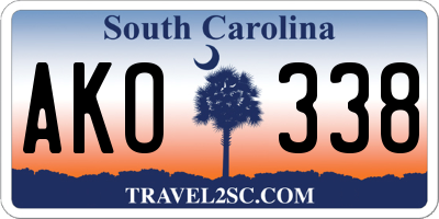 SC license plate AKO338