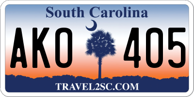 SC license plate AKO405