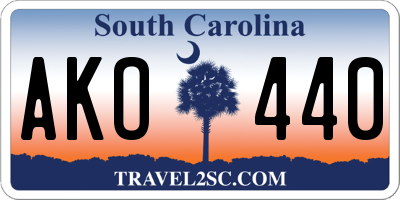 SC license plate AKO440
