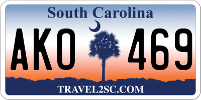 SC license plate AKO469