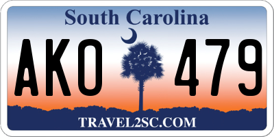 SC license plate AKO479
