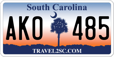 SC license plate AKO485