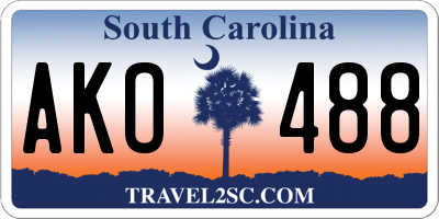 SC license plate AKO488