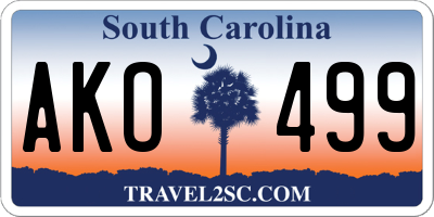 SC license plate AKO499