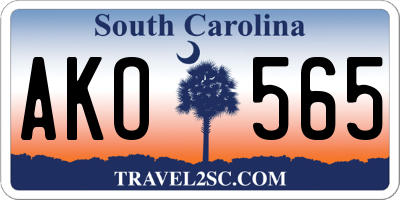 SC license plate AKO565