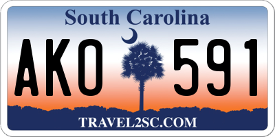 SC license plate AKO591