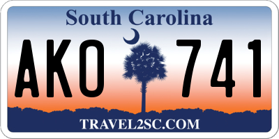 SC license plate AKO741