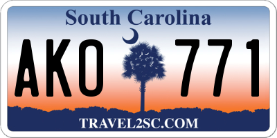 SC license plate AKO771
