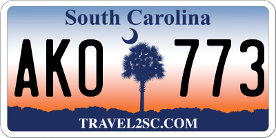 SC license plate AKO773