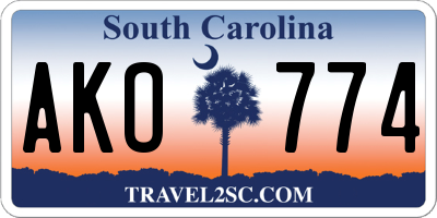 SC license plate AKO774