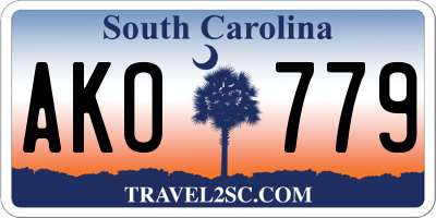 SC license plate AKO779