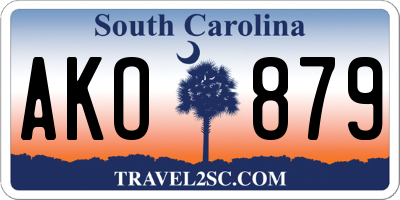 SC license plate AKO879