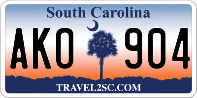 SC license plate AKO904