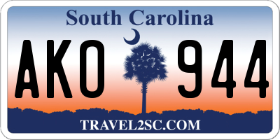 SC license plate AKO944